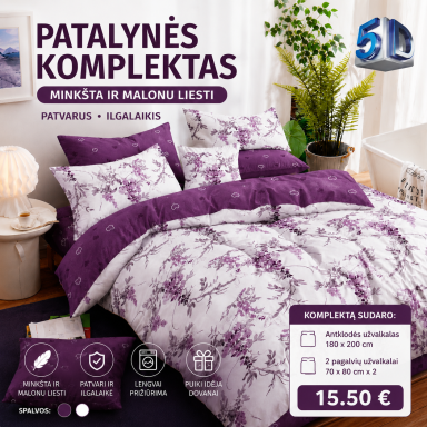 Patalynės komplektas „Violet Blossom“ Patalynės komplektas „Violet Blossom“
