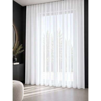Dieninių užuolaidų audinys Voile Optic White Dieninių užuolaidų audinys Voile Optic White