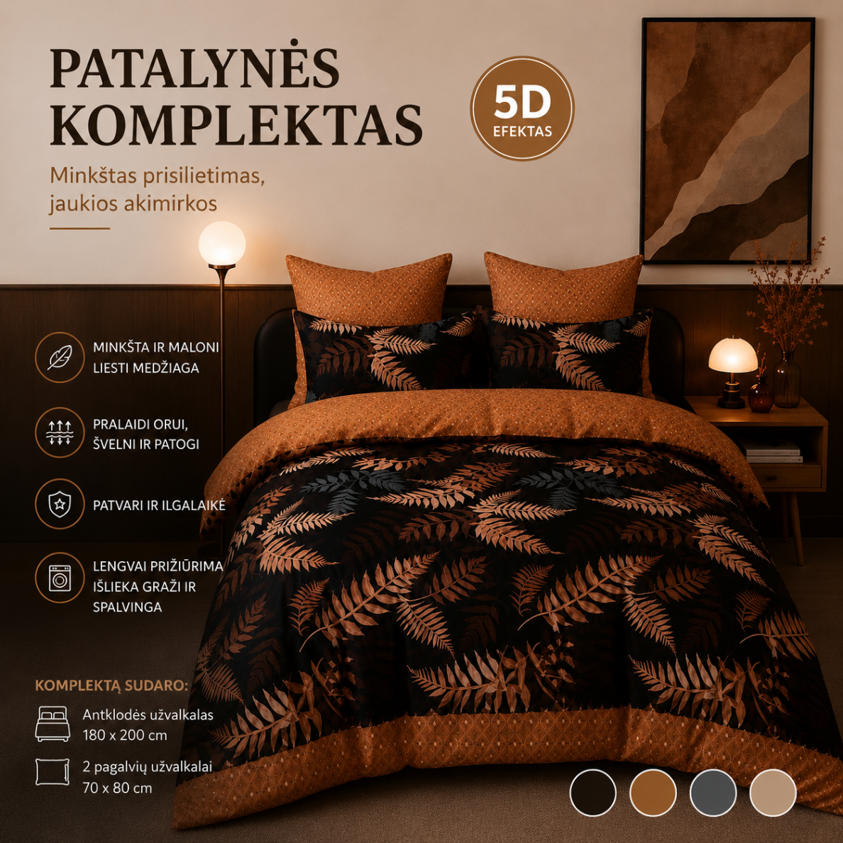 Patalynės komplektas „Rudens lapai“