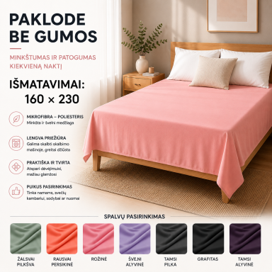 Paklodė be gumos Leyla