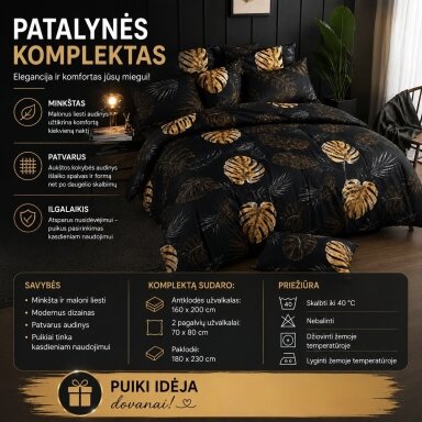 Patalynės komplektas „Aukso lapai“ Patalynės komplektas „Aukso lapai“