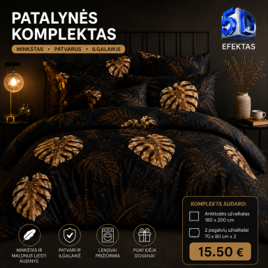 Patalynės komplektas „Golden Leaves“ 5D Patalynės komplektas „Golden Leaves“ 5D