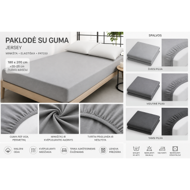 Paklodė su guma JERSEY