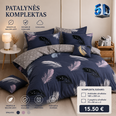 Patalynės komplektas „Plunksnos“ Patalynės komplektas „Plunksnos“