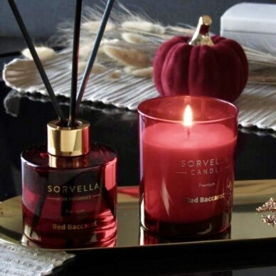 Rinkinys Sorvella – Namų kvapas 120ml + žvakė 170 g – Red Baccarat 2