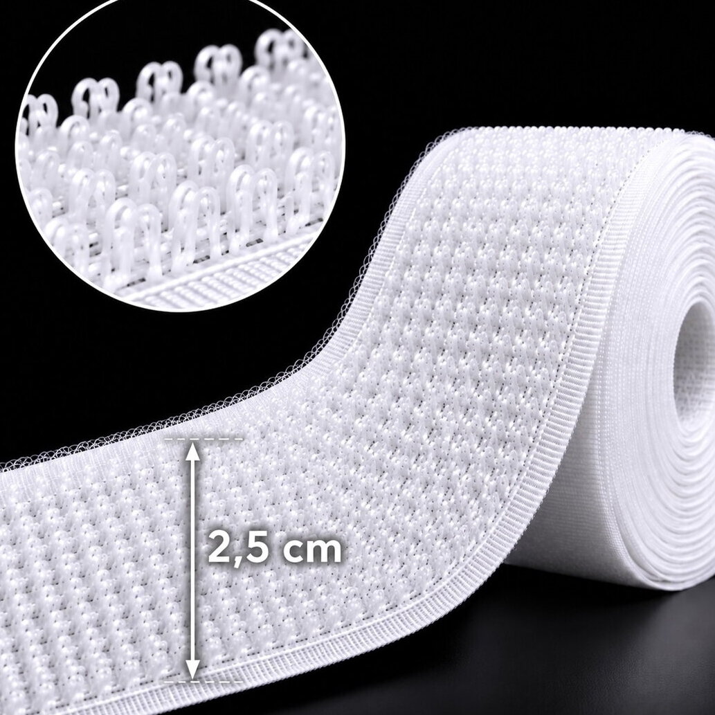 VELCRO juostelė – šiurkščioji pusė, 2,5 cm