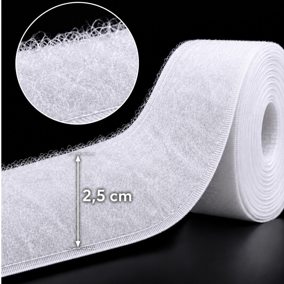 VELCRO juostelė – minkštoji pusė, 2,5 cm