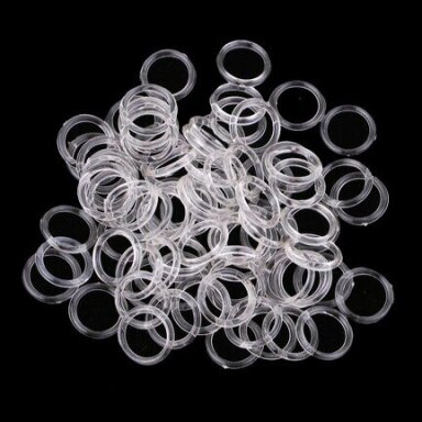 Skaidrus žiedelis romanetės audiniui 9x13 mm. Skaidrus žiedelis romanetės audiniui 9x13 mm.